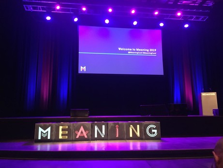 The stage at Meaning 2019, ready to go...