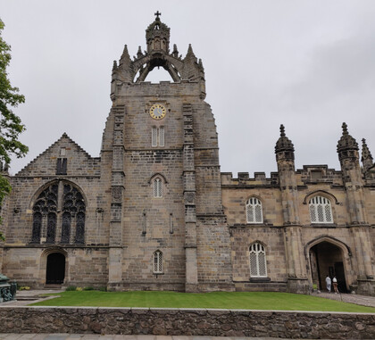 An old stone building.