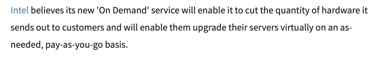 Intel being awful