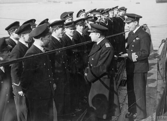 plawski inspecting other naval officers
