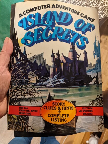 A book called Island Of Secrets, a Computer Adventure Game