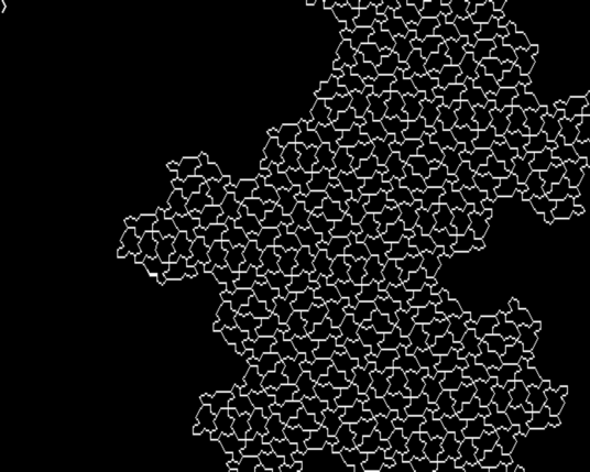 BBC Micro Bot graphics output - #monotile H8 L-system