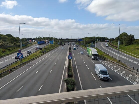 A view of the M25 at South Ockenden