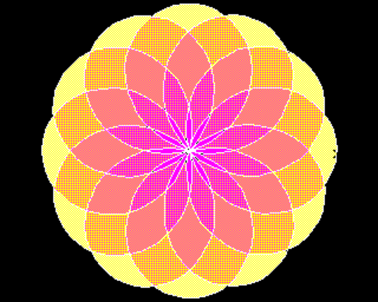 BBC Micro Bot graphics output - Rose curve N=6 d=5