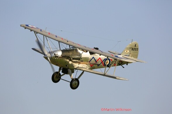 Hawker Demon flies past