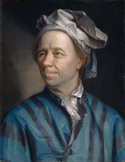 Leonhard Euler in an amazing hat