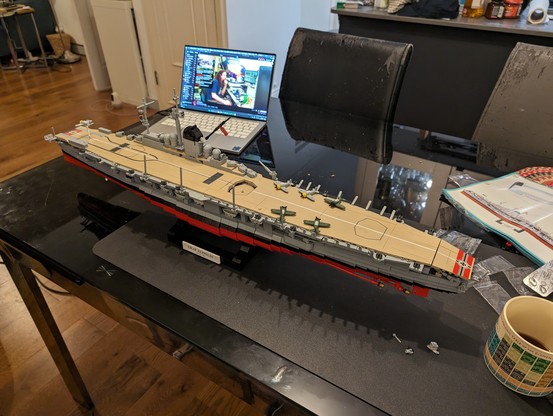 Top down view of brick built carrier showing full size (about 2.8ft)