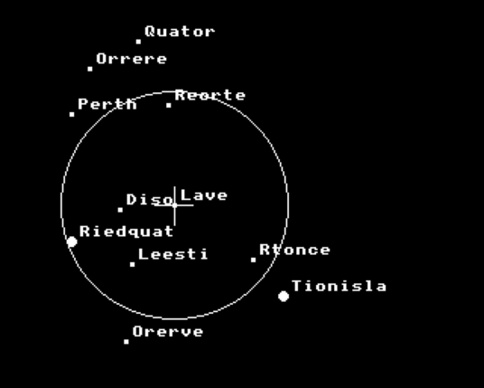 BBC Micro Bot graphics output - Short-range chart